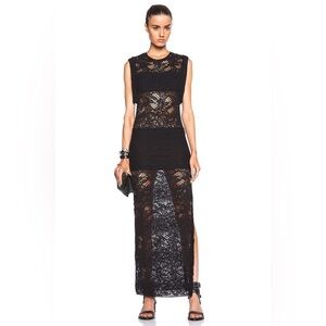 IRO Feliane Crochet Lace Maxi Dress Black FR 34 XS